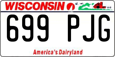 WI license plate 699PJG