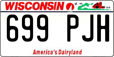 WI license plate 699PJH