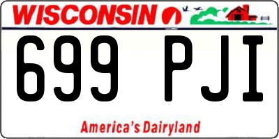 WI license plate 699PJI