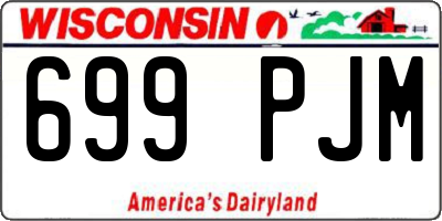 WI license plate 699PJM