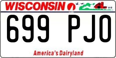WI license plate 699PJO