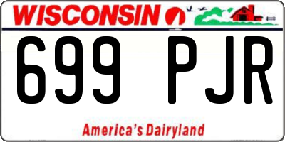 WI license plate 699PJR