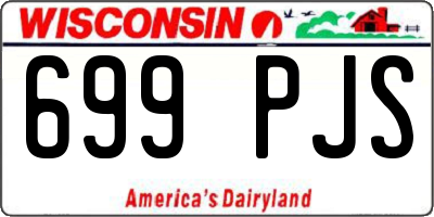WI license plate 699PJS