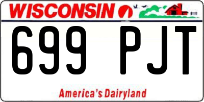 WI license plate 699PJT