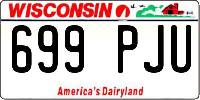 WI license plate 699PJU