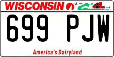 WI license plate 699PJW