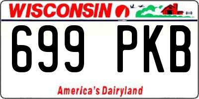 WI license plate 699PKB