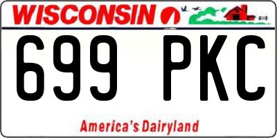 WI license plate 699PKC