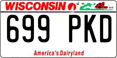 WI license plate 699PKD