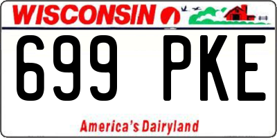 WI license plate 699PKE