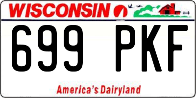 WI license plate 699PKF