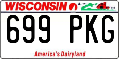 WI license plate 699PKG