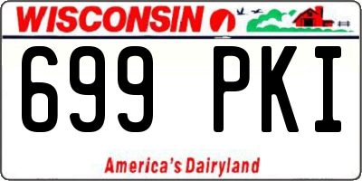 WI license plate 699PKI