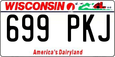 WI license plate 699PKJ