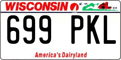 WI license plate 699PKL