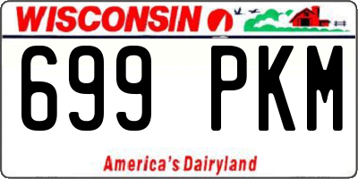 WI license plate 699PKM