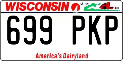 WI license plate 699PKP