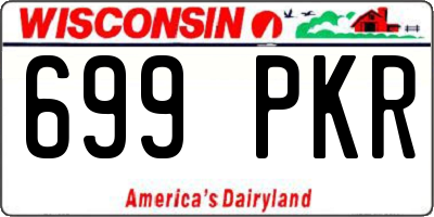 WI license plate 699PKR