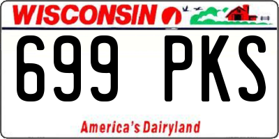 WI license plate 699PKS