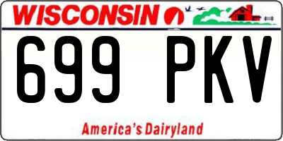 WI license plate 699PKV