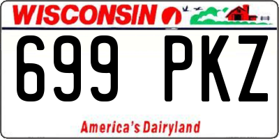WI license plate 699PKZ