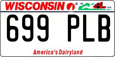WI license plate 699PLB
