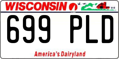 WI license plate 699PLD