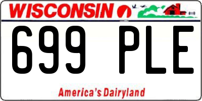 WI license plate 699PLE