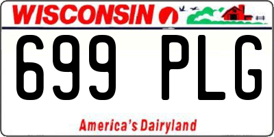 WI license plate 699PLG