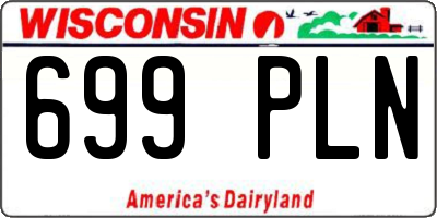 WI license plate 699PLN