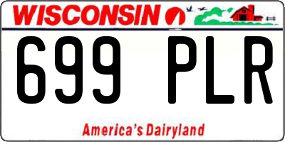 WI license plate 699PLR