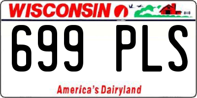 WI license plate 699PLS