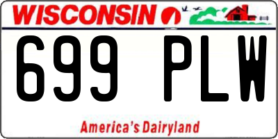 WI license plate 699PLW