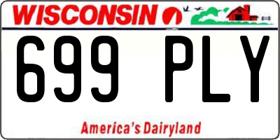 WI license plate 699PLY