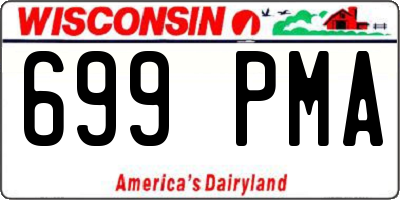 WI license plate 699PMA