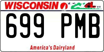 WI license plate 699PMB