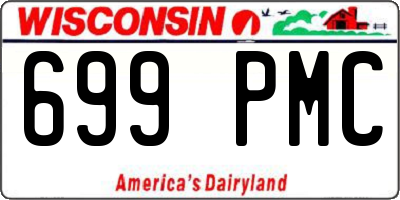 WI license plate 699PMC