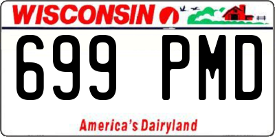 WI license plate 699PMD