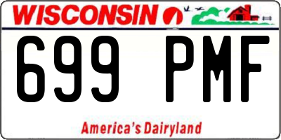 WI license plate 699PMF