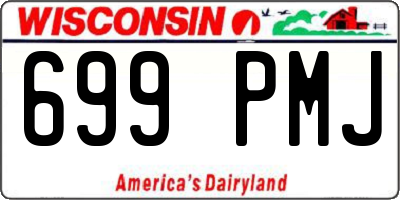 WI license plate 699PMJ