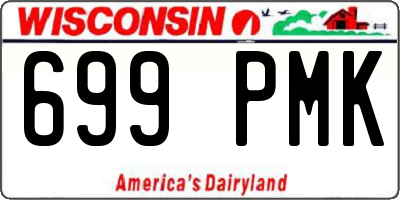 WI license plate 699PMK