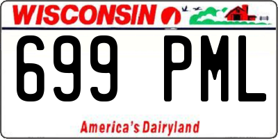 WI license plate 699PML