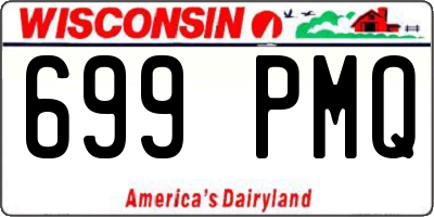 WI license plate 699PMQ