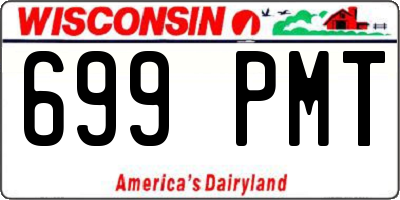 WI license plate 699PMT