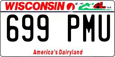 WI license plate 699PMU