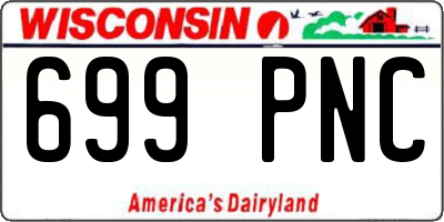 WI license plate 699PNC