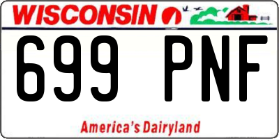 WI license plate 699PNF