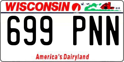 WI license plate 699PNN