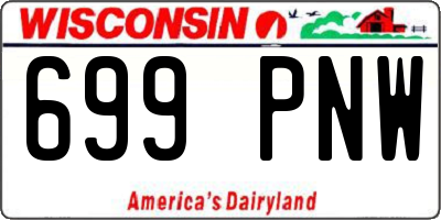 WI license plate 699PNW