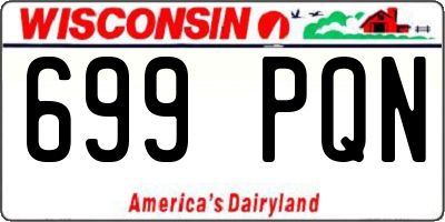 WI license plate 699PQN